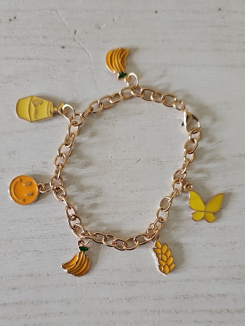 Yellow Charm Bracelet